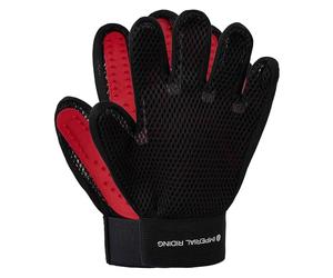 Imperial Riding IRH Gant de toilettage en Caoutchouc avec Points de Massage et Maille 3D, pour épilation Efficace et Aide au Lavage des Chevaux, Rose