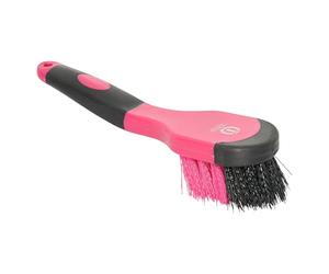 Imperial Riding IRH Grip Brosse à sabots robuste avec poils efficaces avec poignée ergonomique pour un nettoyage en profondeur des sabots Rose fluo
