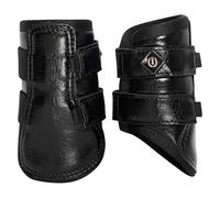 Imperial Riding IRH Rebel Guêtres de Protection avec Coque extérieure en polyuréthane Aspect Brillant et Fermeture Idéal pour l'entraînement et Le Quotidien Noir Pony