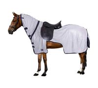 Imperial Riding IRH Royce Couverture d'équitation légère en Maille Respirante avec Protection Contre Les Mouches et Protection UV Gris argenté 165