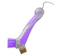 Imperial Riding IRH Scraper Grattoir à sabots robuste, brosse en métal avec poignée ergonomique, design breveté et look glamour, violet royal