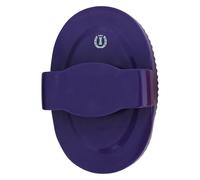 Imperial Riding IRH Soft Étrille à Ressort, avec poignée, Grande étrille Flexible en Plastique avec poignée Ergonomique, Nettoyage Efficace du Pelage pour Le toilettage Quotidien des Chevaux, Violet