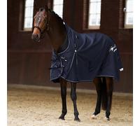 Imperial Riding IRH Super-Proof Couverture d'extérieur 100 g, Nylon Ripstop 1200D, imperméable et Respirant, col plissé, Plis de Marche et Rembourrage, Couverture de Transition Robuste, Chevaux, Bleu