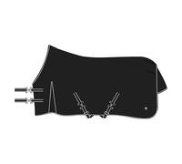 Imperial Riding IRHBasic Couverture d'extérieur 300 g à col Haut et Chaude - Matériau résistant aux intempéries - Soufflet d'aisance - Polyester 600D - Sangles croisées - Lacets de Queue et de Jambe