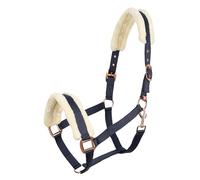 Imperial Riding IRHClassic Licol en Fourrure, Bleu Marine/Or Rose, P/S