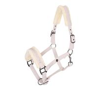 Imperial Riding IRHJewel Licol Glamour en Softshell avec Rembourrage en Fourrure synthétique et Strass, réglable, Confortable, pour écurie, entraînement et pâturage, Gris Sable