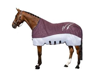Imperial Riding IRHSuper-Dry Couverture de Pluie et Anti-Mouches 2 en 1 sans col - Couche supérieure imperméable - Protection Contre Les Mouches grâce à Un matériau en Maille Respirante - avec Rabat