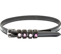 Imperial Riding Lanières d'éperons en cuir IRHPardouz Classic Accessoires pour éperons Pierres de strass Black Lack/ Amethyst