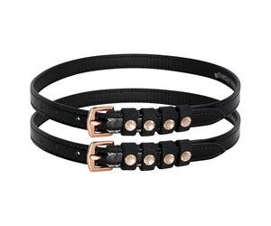 Imperial Riding Pardouz Sangle d'éperons en Cuir Verni avec Strass 52 cm Noir/Or Rose