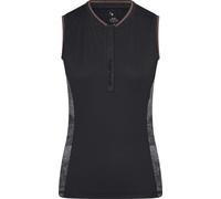 Imperial Riding Tech Top Royalty Débardeur de sport sans manches noir avec paillettes or rose, Taille:S
