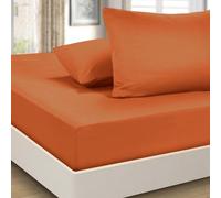 Imperial Rooms Drap-housse 40 cm - Extra profond - Super King Size - Microfibre brossée - Facile d'entretien - Résistant au rétrécissement et à la décoloration - Rouille