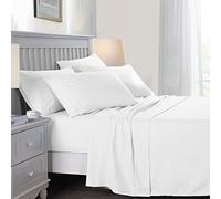 Imperial Rooms Drap plat 100 % coton égyptien 200 fils Blanc, Super king