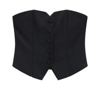 Imperial - Top Bustier à Col en Cœur - Femme - Tops - Noir - Taille: 38 FR
