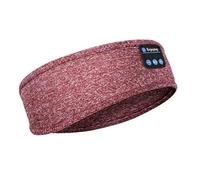 Imperial Yankee, Écouteurs pour dormir, Bluetooth, bandeau, casque sans fil avec haut-parleur ultra fin, bandeau de sport pour musique, sommeil, course, entraînement, voyage (rouge Delux)