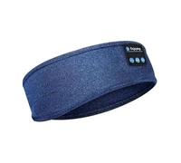 Imperial Yankee, Écouteurs pour dormir, Bluetooth, bandeau, casque sans fil avec haut-parleur ultra fin, bandeau de sport pour musique, sommeil, course, entraînement, voyage (bleu Delux)