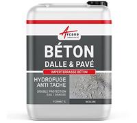 Imperméabilisant et anti taches béton, terrasse, pierre naturelles et reconstituées, dalle | Hydrofuge Oléofuge phase aqueuse - 1 L (jusqu'à 5m²) - ARCANE INDUSTRIES