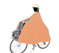 Imperméable à l'eau Cyclisme Capes, Unisexe Poncho Vélo avec Chapeau, Orange Portable Léger Pluie Poncho, pour Bicyclettes, VTT, Vélos Électriques