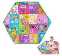 Imperméable Antidérapant Tapis D'éveil Et De Jeux Pliable Doux Ramper Apprendre L'alphabet Et Animaux, Tapis De Parc Hexagonal Bébé