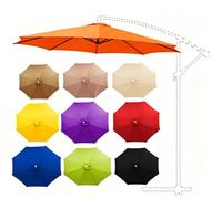 Imperméable Auvent de Rechange, Toile de Parasol Déporté Remplacement, Rond Housse de Parapluie pour Parasol de Marché, Auvent de Rechange Seulement(Orange,2.7m/6-Ribs)