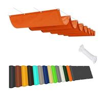 Imperméable Bâche Dombrage 160 x 170 cm Imperméable Rectangulaire Anti-UV Rectangulaire Étanche avec Cordes pour Jardin Terrasse Extérieur Pergola Balcon Patio, Orange