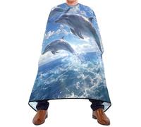 Imperméable Cape de Coupe, Dauphin, Capes de Salon de Coiffure Réglable Cape de Cheveux pour Adultes Couper Salon