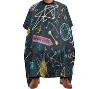 Imperméable Cape de Coupe de Cheveux, Formules mathématiques multicolores, Capes de Coiffeur nettoyage facile Cape de Coiffure pour Salon Adolescents Coiffeurs