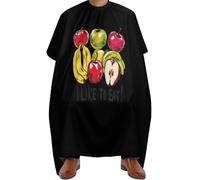 Imperméable Cape de Coupe, J'aime manger des pommes et des bananes, Capes de Salon de Coiffure Professionnelle Cape de Coiffure pour Coiffeurs Salon Hommes