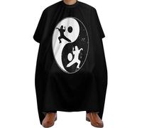 Imperméable Cape de Coupe, TaiChi Yinyang Kungfu, Capes de Salon de Coiffure Pliable Cape de Barbier pour Couper Salon Coiffeurs