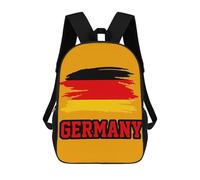 Imperméable Cartable Scolaire Allemagne Drapeau Allemand Sac À Dos De Voyage Multicolore Sac À Dos d'affaires pour Voyage, Bureau, Trekking, 42X32X14Cm