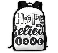 Imperméable Daypack Espérer Croire Aimer Sacs De Voyage Multicolore Sac À Dos Scolaire pour Voyage, Gym, Trekking, 42X32X14Cm