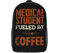 Imperméable Daypack Étude De La Médecine par Le Café Sac À Dos d'affaires Multicolore Sacs D'École Loisir pour Scolaires, Trekking, Randonnéebureau, 42X32X14Cm