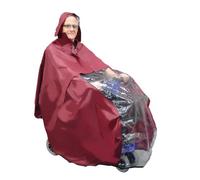 Imperméable de Protection pour Scooter - AIDAPT - Rouge - Adulte M/L