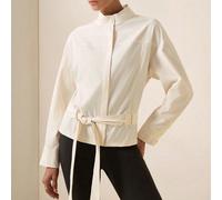 Imperméable décontracté à manches longues avec ceinture à la taille, couleur unie, pour femmes L,M,S,XL,XSUnicoloreTissu tissé