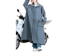 Imperméable d'extérieur avec fente pour sac à dos et bandes réfléchissantes, tissu enduit de PVC, double capuche, couverture étendue des jambes, manches pour le cyclisme (14)