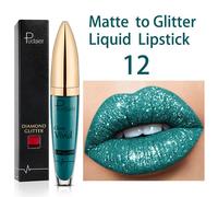 Imperméable Diamant Brillant Rouge À Lèvres 18 Couleurs Mat Brillant Liquide Rouge À Lèvres Diamant Perle Rouge À Lèvres Cosmétiques, Vert