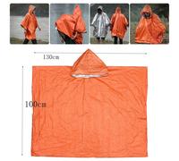 Imperméable d'urgence en PE pour l'extérieur, couverture isolante chaude de survie de camping, poncho de pluie Orange-1pc,Vert-1pc,Orange-3pcsPET