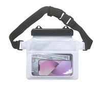 Imperméable Emportez vos indispensables avec vous lors de votre aventure au parc aquatique avec notre sac banane étanche. Il est fabriqué en PVC entièrement scellé et dispose d'un ressort transparent