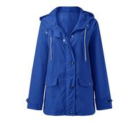 Imperméable Femme Ciré Pliable Trench Coat Vêtements de Pluie Beige Grande Taille Legere Manteau Raincoat Zip Veste Blouson Mi Saison Anti-Pluie Coupe Vent Cape Parka