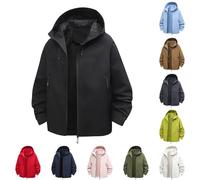 Imperméable Femme Étanche, Veste de Pluie Femme Grande Taille Coupe Décontractée Imperméables à Capuche Avec Poches à Fermeture Éclair Vestes Extérieures Légères Coupe-Vent Vêtements d'Automne Couleur