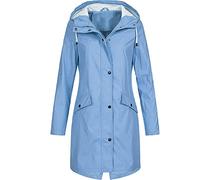 Impermeable Femme Grande Taille Capuche Longue Randonnée de Randonnée Sport Vetement Pluie Velo À Capuche Grande Taille Imperméable Petit Vetement Pluie Bleu Veste Noir Femme Bleu 5XL