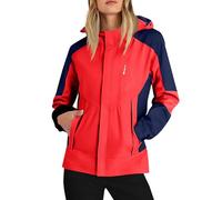 Impermeable Femme Grande Taille Capuche Taille Pluie Doublé Ciré Imperméable Coupe Automne Vent Sport Veste Chaude d'hiver Imperméable Hiver Vetement de Pluie Femme L
