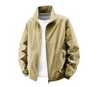 Impermeable Femme Grande Taille Randonnée Automne Veste Softshell Femme Travail Contraste Couleurs Sport Poncho Pluie Leger Patchwork Trench Coat Vacances Classique 2025 2#kaki M