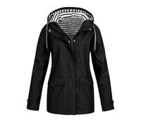 Imperméable Femme Zip Mi Saison Veste Pluie Cape de Legere Anti-Pluie Blouson Raincoat Beige Ciré Parka Manteau Grande Taille Pliable Vêtements Coupe Vent Trench Coat