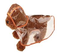 Imperméable for Chien, imperméable, Transparent, personnalisé, avec Bords colorés, Design Tendance, for Petits, Moyens et Grands Chiens(Orange,S)