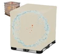 Imperméable Housse de Protection pour Cuve à Eau 1000l /800L/600L/300L,Bache Citerne Eau de Pluie,Couverture Bâche pour Reservoir Eau pour Jardin Extérieur(Size:800L : 120*80*116CM,Color:Beige)
