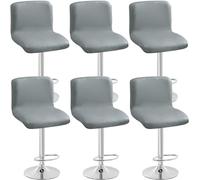 Imperméable Housse Tabouret de Bar Lot de 2/4/6, PU Cuir Extensible Couvre de Tabouret de Bar Couverture de Tabouret Haute Housse Chaise de Salle a Manger Universelle ( Color : 2# , Size : 6 pieces )