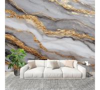 Imperméable,Inodore intérieure Papier Peint 300x210 cm Texture De Marbre Moderne Amovible Fresque Murale décorer Papier Peint Photo Blanc GrisâTre Pour Meuble Salon Salle Bain Chambre Armoire