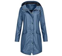 Imperméable Léger Respirant à Capuche pour Femme - Trench Coat Coupe-Vent Long Slim Fit Softshell Élégant Couleur Unie, Manteau de Pluie Outdoor Active Polyvalent Automne Randonnée Camping