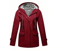 Imperméable long à capuche léger et décontracté pour femmes avec fermeture éclair complète, veste d'extérieur pour randonnée, fine, printemps/été L,M,S,XLUnicoloreTissu tissé