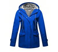 Imperméable long à capuche léger et décontracté pour femmes avec fermeture éclair complète, veste d'extérieur pour la randonnée, fine, printemps/été L,M,S,XLUnicoloreTissu tissé